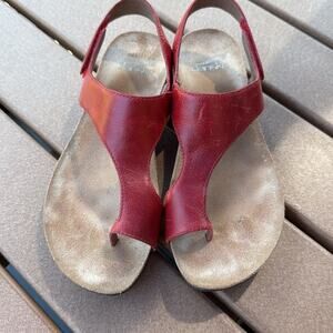 Dansko Reece Red Leather Sandals EU 37